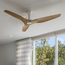 Haiku 152cm DC White & Brown Low Profile Smart Ceiling Fan with Remote Control